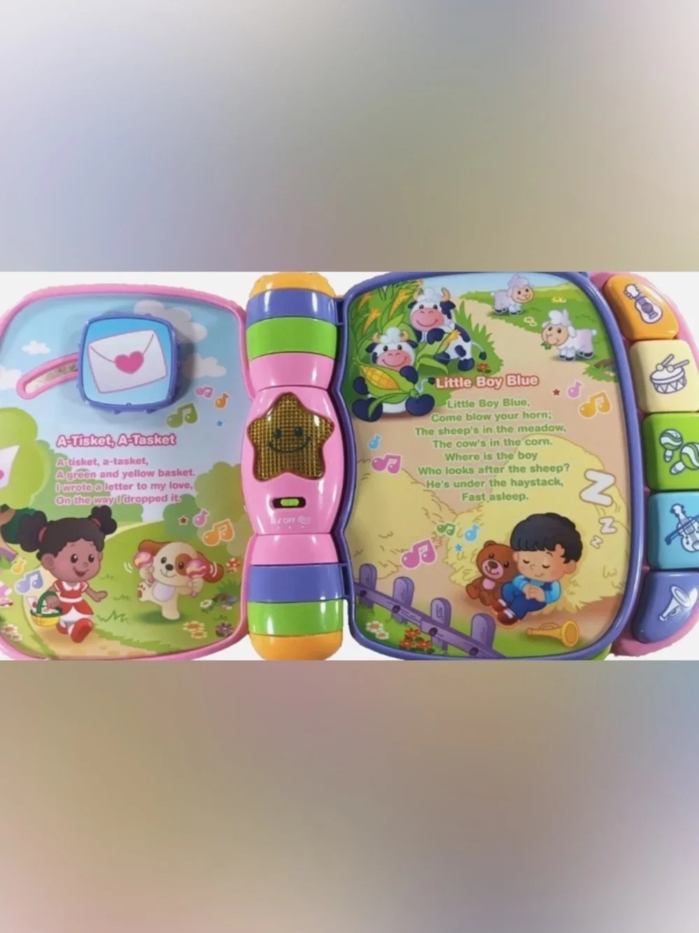 Vtech Musical Rhymes Book - Pink and Yellow - Picture 2 of 3